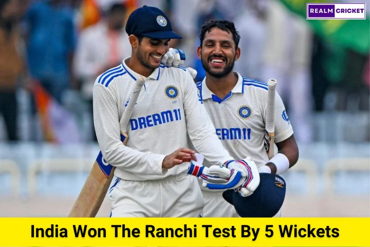 India Won The Ranchi Test By 5 Wickets