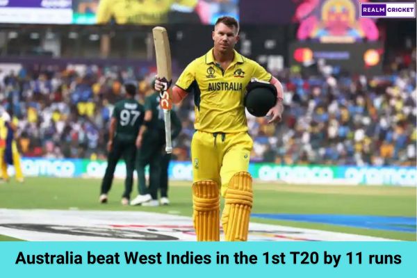 Australia beat West Indies in the 1st T20 by 11 runs