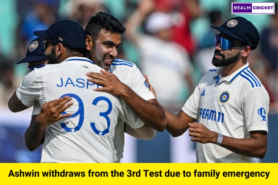 Ashwin withdraws from the 3rd Test due to family emergency