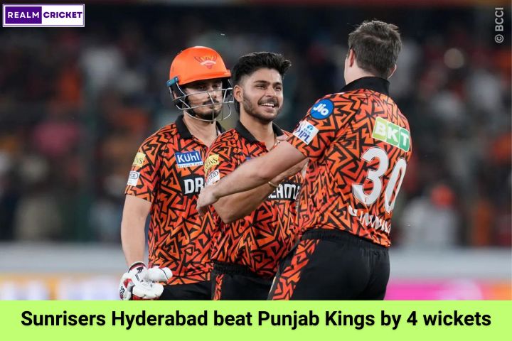 Sunrisers Hyderabad beat Punjab Kings by 4 wickets in IPL 2024